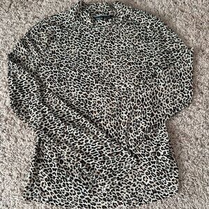 cheetah print turtle neck